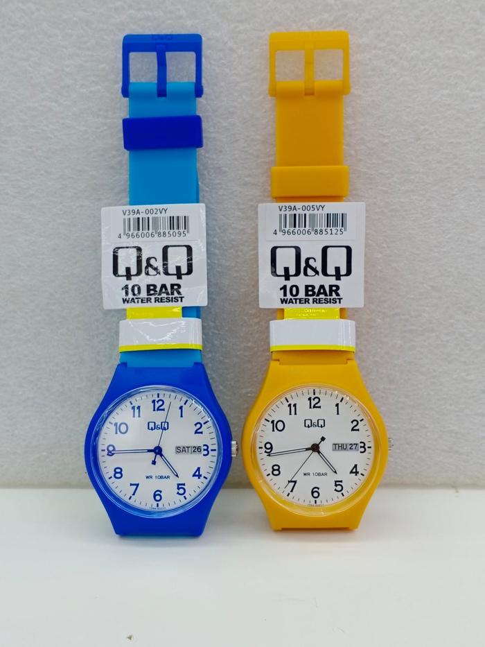 Gambar Q&Q QQ Analog Jam Tangan Pria Wanita Strap Karet V39A-005VY Original - V39A-002VY dari Ogytashop undefined Tokopedia