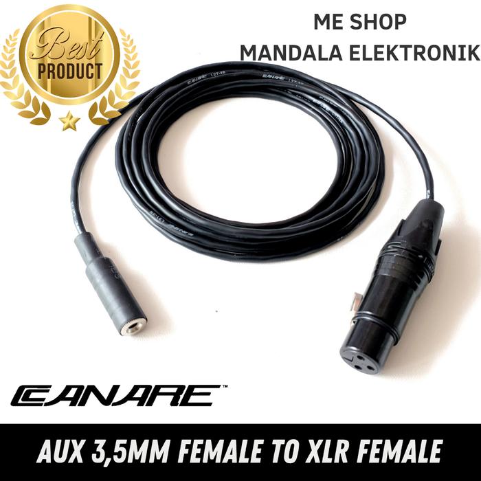 Gambar kabel extension jack mini aux 3,5mm to xlr female kabel canare - Hitam, 10 meter dari Mandala Elektronik 12.17 undefined Tokopedia