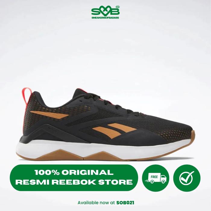 Jual Sepatu Training Reebok Men Nanoflex TR Black/Brown