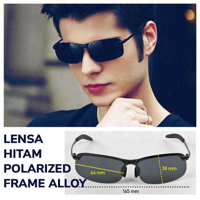 Gambar Driving Outdoor SunGlass Kacamata Rimless Photochromic Frame Alloy - Lensa Hitam dari Bela Buscent Online Shop undefined Tokopedia