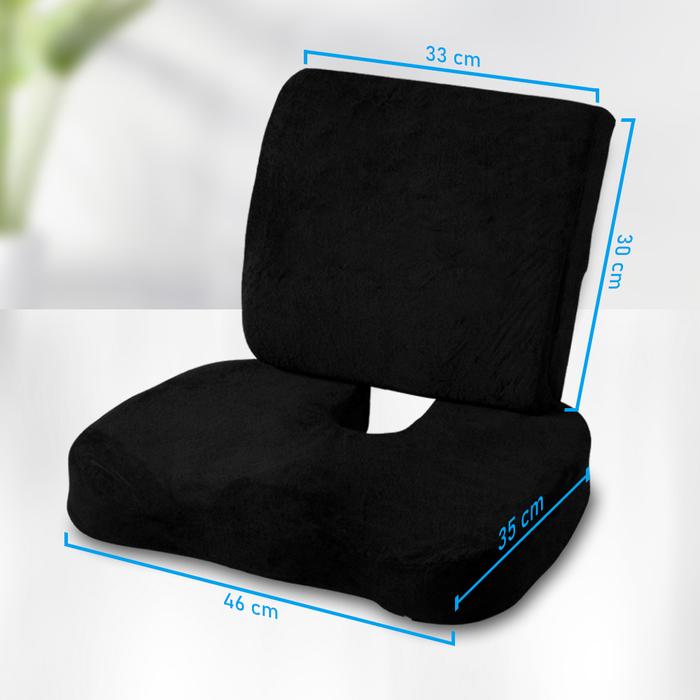 Gambar Bantal Duduk Tulang Ekor Memory Foam Coccyx Seat Cushion Velvet - punggung  dari HellowMall undefined Tokopedia