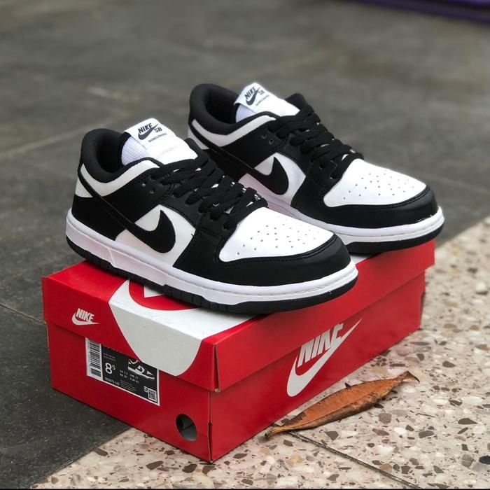 Jual SEPATU SNEAKER PRIA SB DUNK OFF WHITE LOW PRO Black White