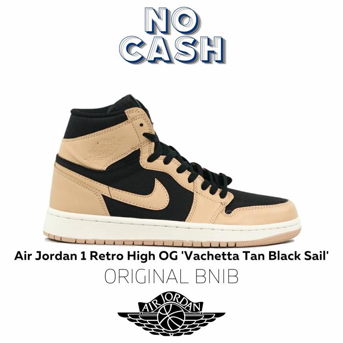 Sepatu Air Jordan Retro High OG 'Vachetta Tan Black Sail' BNIB 43 di  Nocasid Tokopedia - Main Image