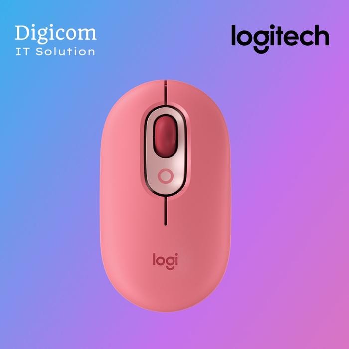 Gambar MOUSE LOGITECH POP MOUSE PINK/PURPLE/YELLOW - PINK dari Digicom.id undefined Tokopedia