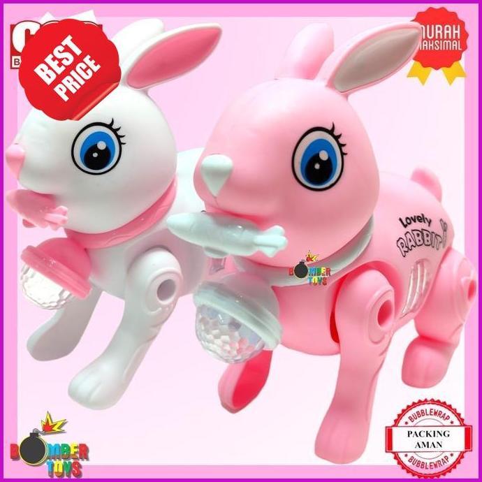 Gambar BEST DEAL Mainan Anak Kelinci Kartun Lompat Jalan Lampu Disco Musik - KELINCI ROBOT dari Akbar TOYS Store undefined Tokopedia