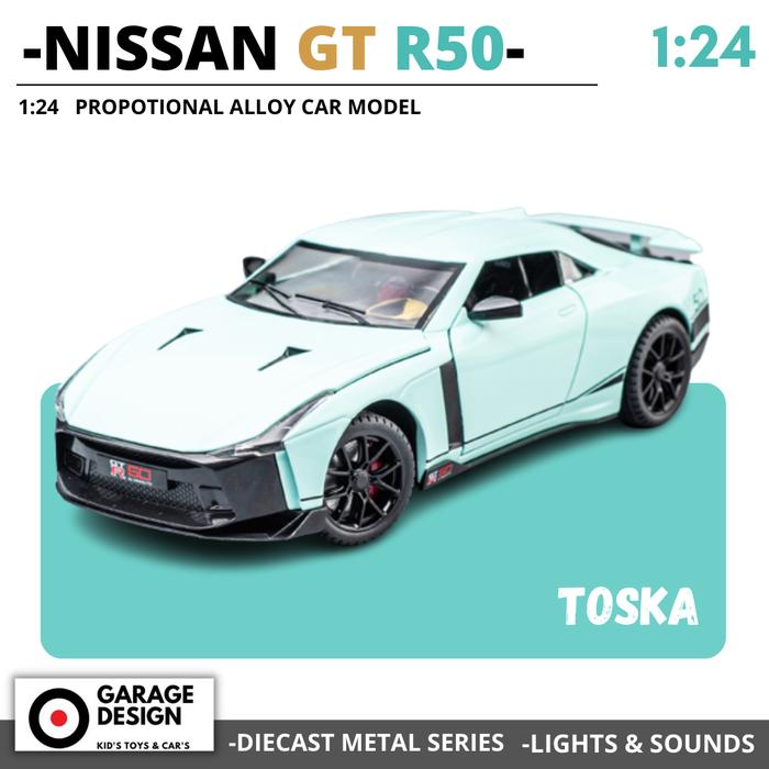Gambar Diecast Miniatur Mobil Nissan GT-R50 Skala 1:24 - Mainan Anak Hobi Koleksi Mobil Sport Mainan Pajangan Miniatur 1:24 Hadiah Lampu Roda Karet Pullback Sistem Toy - Biru Muda dari Garage Design_NEW undefined Tokopedia