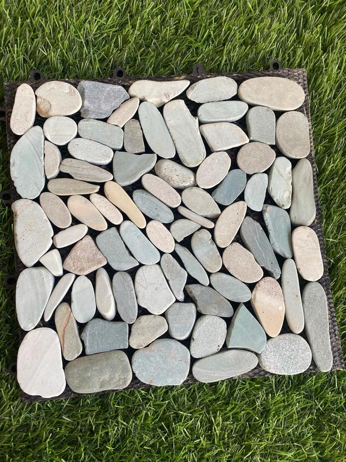 Gambar Decking tile Batu Alam  mozaik-Batu Alam Bongkar pasang - Slice Green dari Azaleaparket undefined Tokopedia