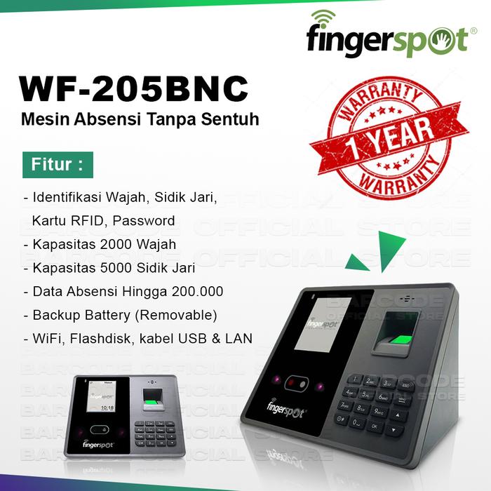 Gambar Mesin Absensi Fingerspot Revo FF-182BNC Touchscreen Akses Buka Pintu - 205BNC dari Barcode Store Solutions undefined Tokopedia
