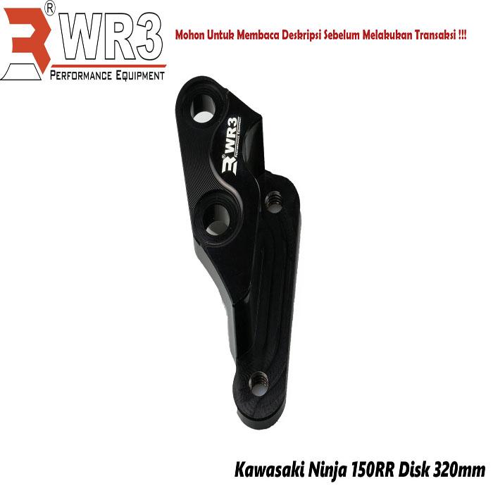 Gambar Breket Kaliper WR3 Depan For Brembo 4P1P Ninja 150RR Disc 320mm 300mm - 320mm Hitam dari WR3 Kota Administrasi Jakarta Barat Tokopedia