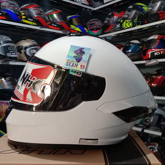 Gambar HELM NHK MARK 1 ELITE SOLID ALL WARNA FULL FACE ORIGINAL SNI - WHITE GLOSSY, M dari CS Helmet_NEW undefined Tokopedia