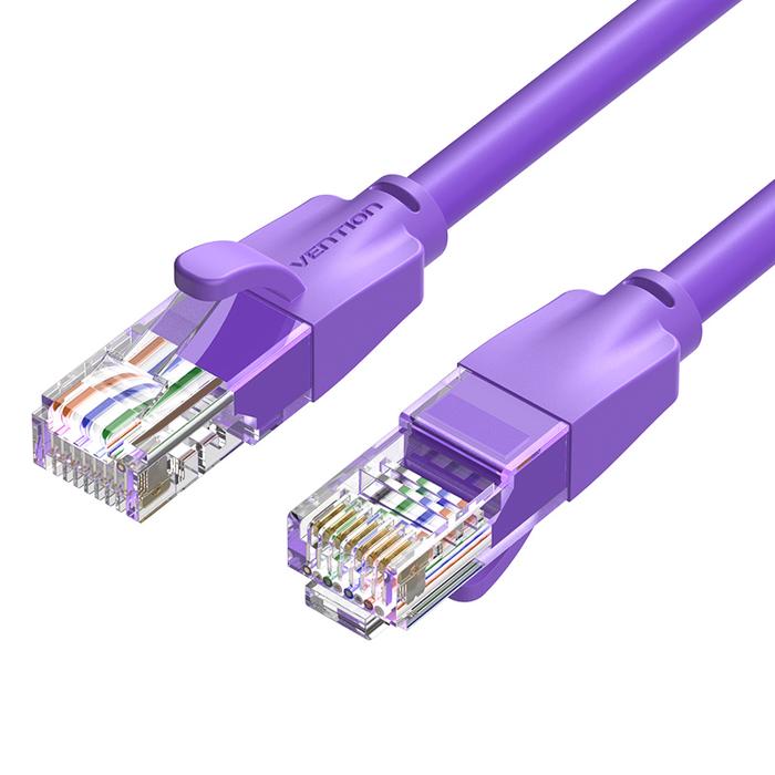 Gambar Kabel LAN Vention UTP Cat6 Gigabit Ethernet RJ45 Male to Male - Purple, 2M dari XLink Semarang undefined Tokopedia