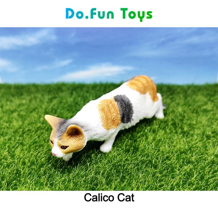 Gambar Walking Cat Animal Figure / Miniatur Mainan Binatang Kucing - CALICO CAT dari DO.FUN TOYS undefined Tokopedia