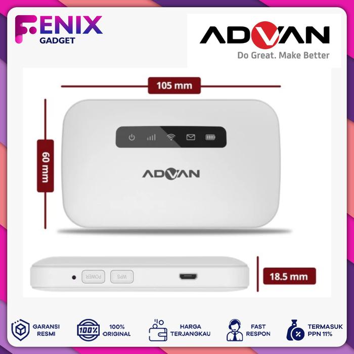 Jual ADVAN MIFI POCKET Mobile WIFI Hotspot Portable Modem Speed 4G LTE