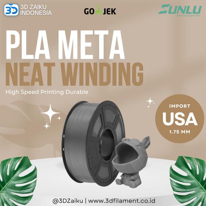 Gambar ready ! SUNLU 3D Filament PLA Meta Neat Winding High Speed Printing - Grey dari shops nare undefined Tokopedia