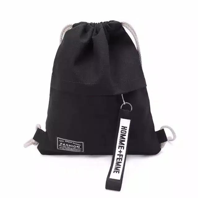 Gambar Tas Serut Wanita Murah Tote Bag Ransel Reval Store Backpack Stringbag - Hitam dari RevAl store Official undefined Tokopedia