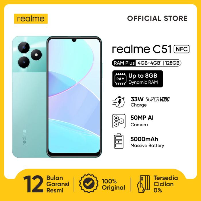Gambar realme c51 nfc - Biru, 4+4/128gb dari ZonaGadget indiiee undefined Tokopedia