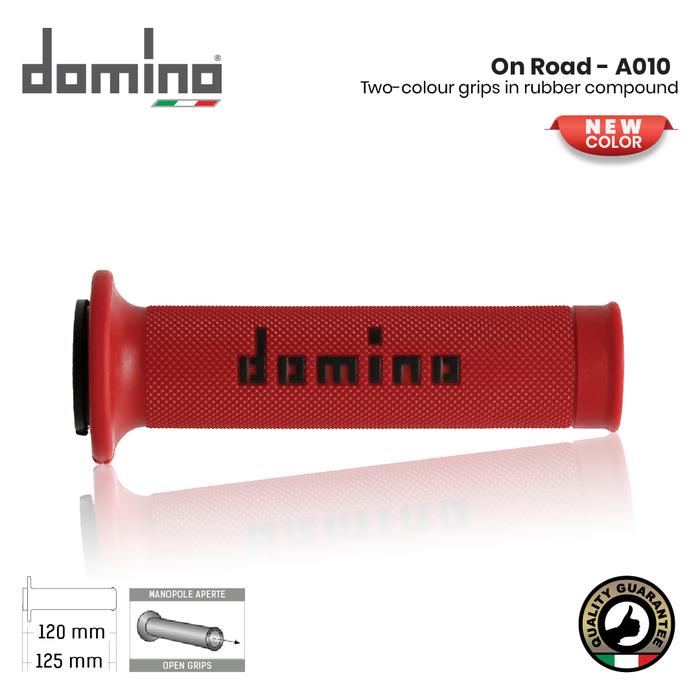 Gambar Handgrip Domino Italy Racing A010 Original Universal - Merah Hitam dari Domino Racing Indonesia Official undefined Tokopedia