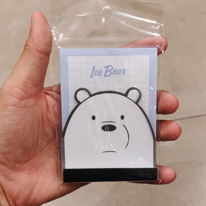 Gambar MINISO  No-adhesive Memo Notes We Bare Bears (sz.10.5x7.4cm) 60Sheet - Ice Bear dari LEELOUF Shop undefined Tokopedia