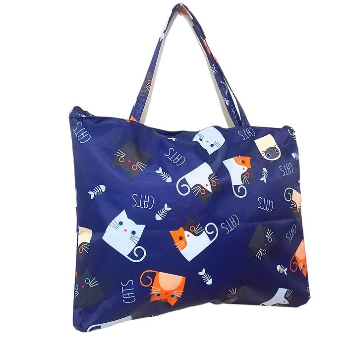 TOTE BAG MOTIF KUCING SERBAGUNA NAVY KUCING