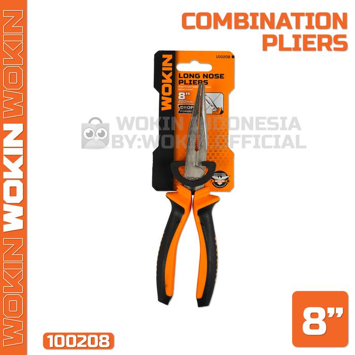 Gambar Tang Lancip / Long Nose Pliers Wokin - 8" dari Wokin Indonesia undefined Tokopedia