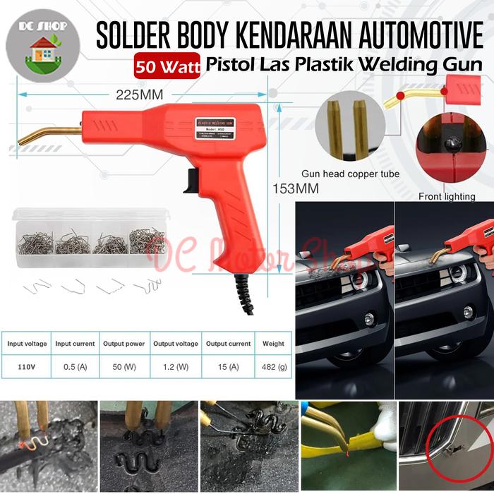 Gambar Alat Las Plastic Welding Gun Solder Body Kendaraan Automotive 50Watt - 50 Watt dari DC Motor Shop undefined Tokopedia
