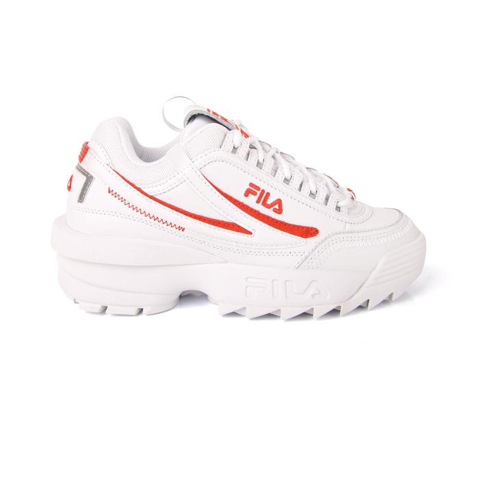 Gambar FILA Sepatu Wanita Disruptor II Exp - White/Cherry Tomato/White - 39 dari FILA Official Store undefined Tokopedia