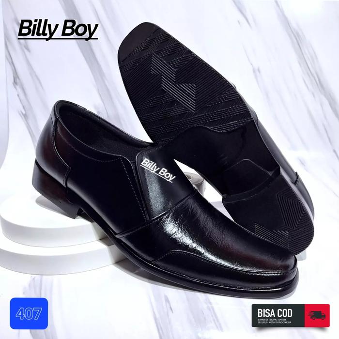 Gambar Sepatu Pantofel Pria Kulit Asli Sepatu Kerja Hitam Formal Fantofel - HITAM 407, 39 dari Juraganshoes99 undefined Tokopedia