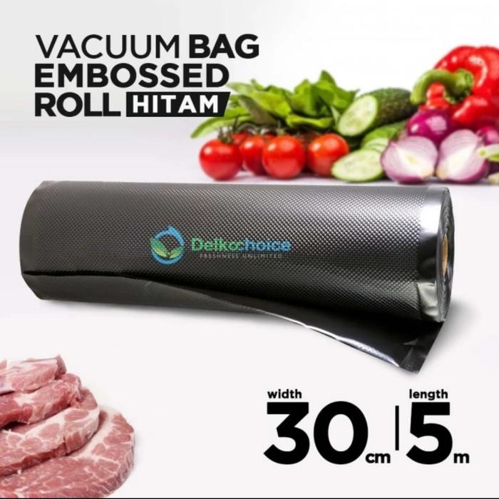 Gambar PLASTIK VACUUM EMBOSSED VAKUM EMBOS VACUM ROLL EMBOSS DELKOCHOICE 30X5 - TRANSPARAN, 30CM X 5M dari Sipacking Store undefined 5 Tokopedia