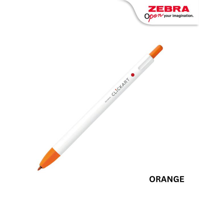 Gambar Zebra ClickArt Retractable 0.6mm Fine Point Standard Color - Pcs - Orange dari TBMODHI undefined Tokopedia