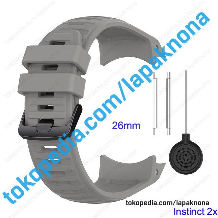 Gambar 26mm INSTINCT 2X Strap Garmin 50mm Solar Tactical Tali Jam Watch - Grey dari lapaknona. undefined Tokopedia