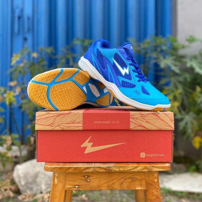 Gambar Sepatu Eagle Original Sepatu Olahraga Badminton Bulutangkis Tenis Meja - Biru, 44 dari IRPET SPORT undefined Tokopedia