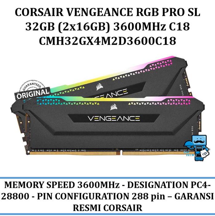 Promo Corsair Vengeance Rgb Pro Sl 32gb 2x16gb 3600mhz