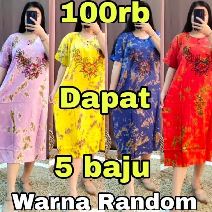Gambar [Promo] Daster Murah Paket 100Rb Dapat 5 Baju [Terlaris] - RANDOM, All Size dari daster nn undefined Tokopedia