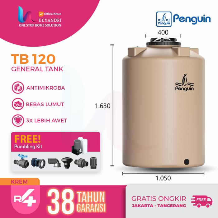 Gambar Harga Tangki Air, Toren Air, Tandon Air Penguin TB 120 - Krem dari Lucyandri Official undefined Tokopedia