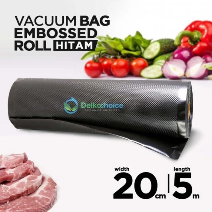 Gambar PLASTIK VACUUM EMBOSSED VAKUM EMBOS VACUM ROLL EMBOSS DELKOCHOICE 20X5 - TRANSPARAN, 20CM X 5M dari Sipacking Store undefined 5 Tokopedia
