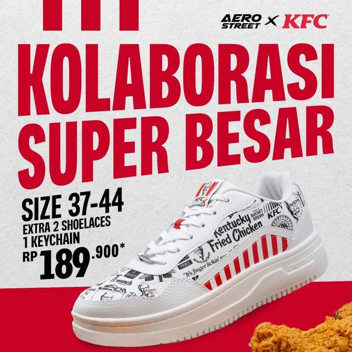 Gambar SEPATU AEROSTREET X KFC 37-44 [ORIGINAL] LIMITED EDITION - White edition, klik sizenya dari Nowdoaction undefined Tokopedia