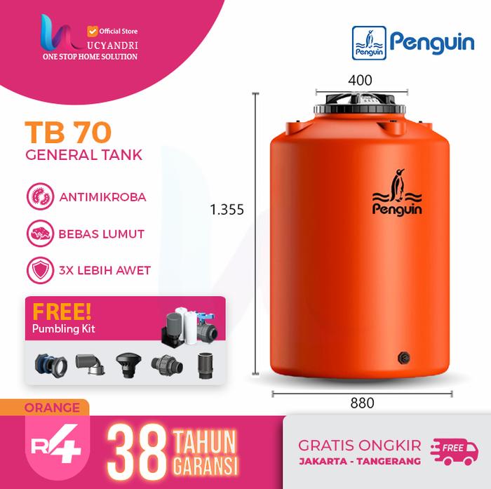 Gambar Harga Tangki Air, Toren Air, Tandon Air Penguin TB 70 - Orange dari Lucyandri Official undefined Tokopedia
