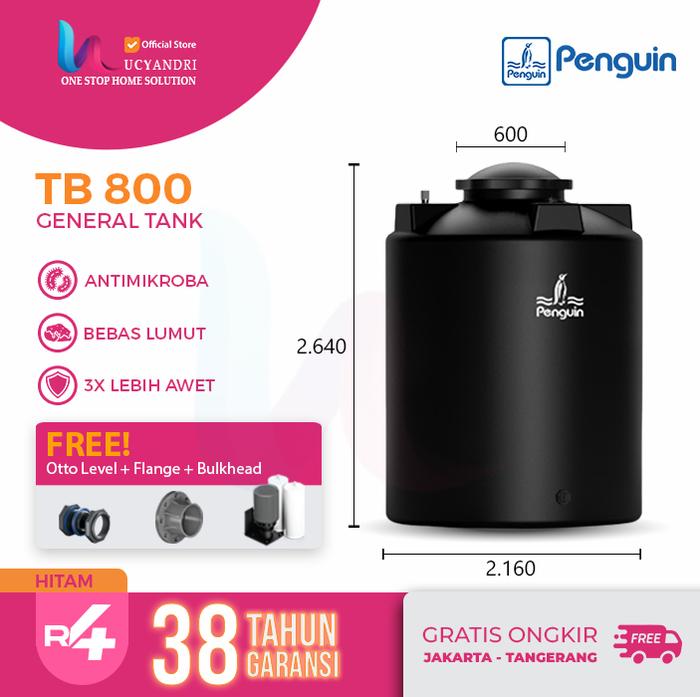 Gambar Harga Tangki Air, Toren Air, Tandon Air Penguin TB 800 Original - Hitam dari Lucyandri Home Solution undefined Tokopedia