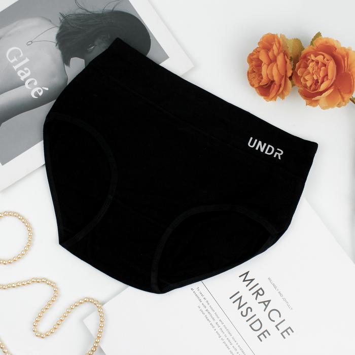 Gambar UNDR Celana Dalam Wanita Katun Mid Waist CD Kolor Women Perempuan 1001 - Black, L dari UNDR Daily Wear undefined Tokopedia