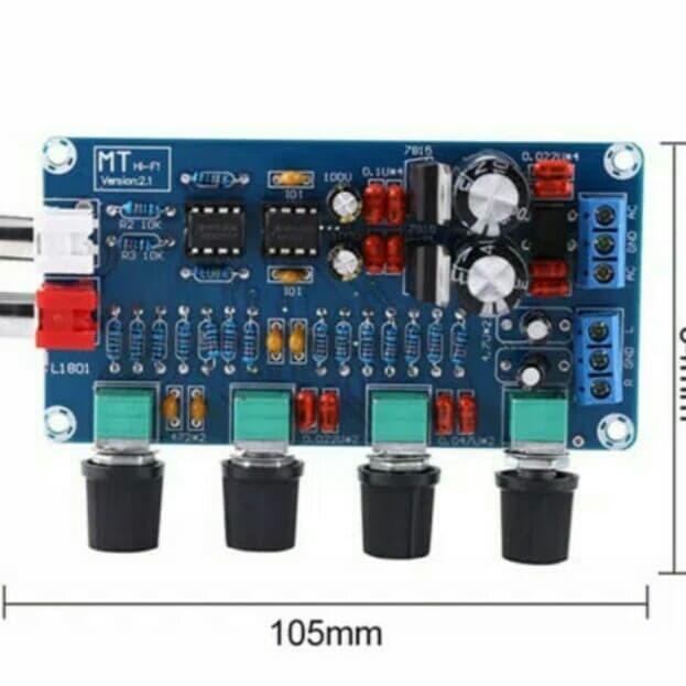 Scheda Amplificatore, Preamplificatore HIFI NE5532 Kit Scheda Tono Preamplificatore AC 12V OP-AMP Amplificatore HIFI(DIY KIT