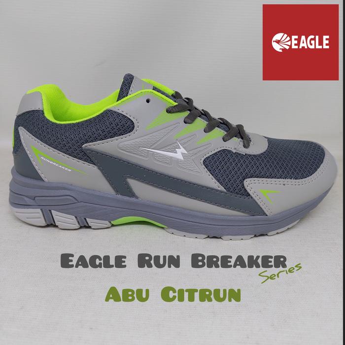 Gambar NEW Sepatu Jogging Running EAGLE RUN BREAKER Series (Original) - Abu Citrun, 37 dari SHOE N SLIPPER Tokopedia undefined Tokopedia