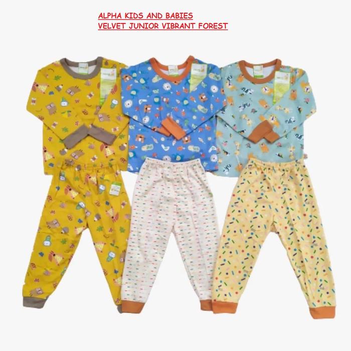 Gambar Velvet Junior 3 Stel Setelan Oblong Panjang dan Celana Panjang - Vibrant Forest, S dari ALPHA KIDS AND BABY undefined Tokopedia