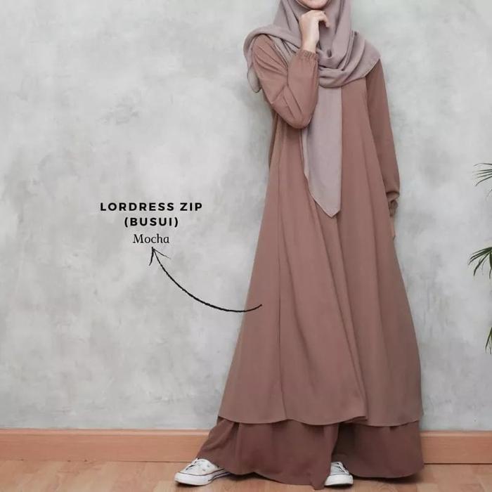Gambar Baju Gamis Syari Wanita Terbaru Tunik Lordress Busui Long Tunik Muslim - Moca dari hijabafwa undefined Tokopedia