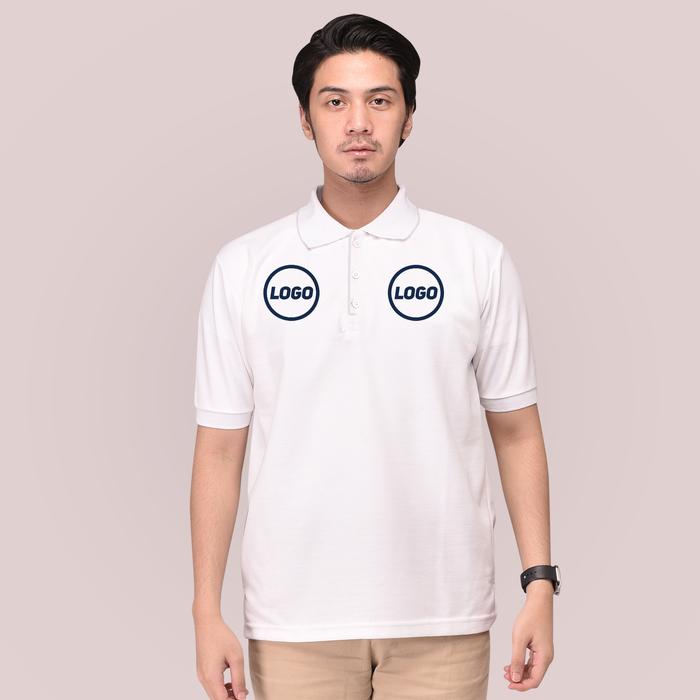 Gambar Kaos Polo Shirt Custom Sablon DTF - LOGO+LOGO, PANJANG dari gs bordir depok undefined Tokopedia