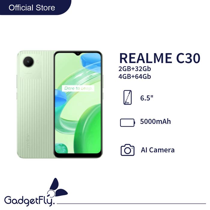 Gambar REALME C30 2/32GB 4/64GB RAM 2|4GB INTERNAL 32|64GB GARANSI RESMI - Hijau, 2/32 dari GadgetFly undefined Tokopedia