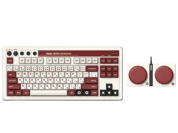 Gambar 8Bitdo Retro 108 keys Mechanical Keyboard Wireless Portable for Windows Android - Fami Edition, Garansi 1 bulan dari HeLo Official Store undefined Tokopedia