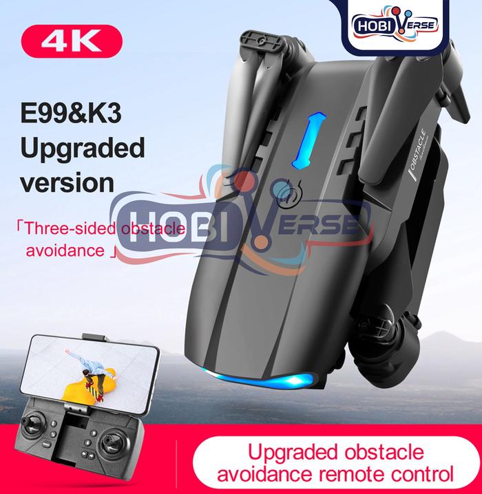 Gambar DRONE E99 PRO K3 4K HD DUAL KAMERA FPV WIFI DOUBLE CAMERA QUADCOPTER dari Hobiverse undefined Tokopedia