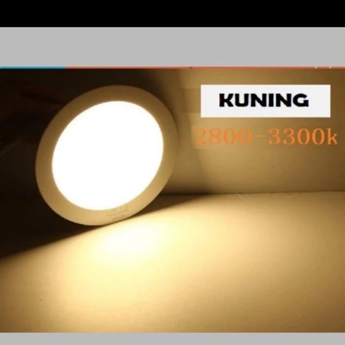 Gambar downlight led panel inbow 6w 12w 18w 24 plafon 6 12 18 24 watt - BULAT KUNING, INBOW 12 WATT dari Deltaled undefined Tokopedia
