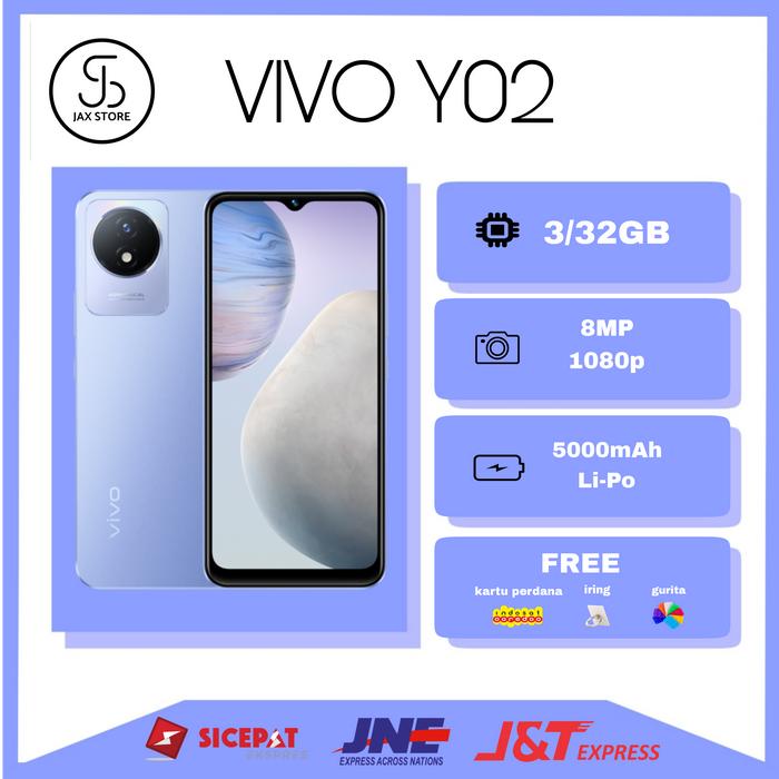 Gambar VIVO Y02 3/32GB [RAM 3GB, INTERNAL 32GB GARANSI RESMI] - Biru dari JX-Cell undefined Tokopedia