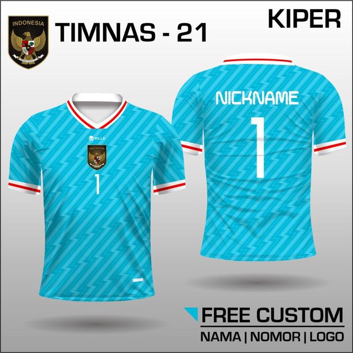 Gambar Jersey timnas indonesia baju bola piala dunia u 20 2023 kaos kiper - Biru, XS dari JMWstore undefined Tokopedia